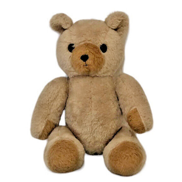 Large Vintage Jointed Teddy Bear Super Soft Brown Tag Says Elizabeth Jane 1986 - Picture 2 of 7